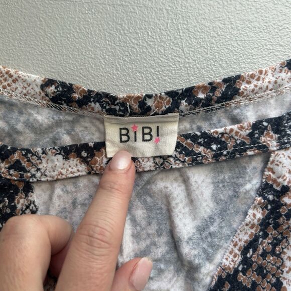 Bibi Womens Top Medium Snakeskin Sleeveless Stretch Comfort Concert Event USA - Picture 3 of 7
